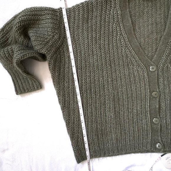 Sezane Achille Sweater Jumper, Khaki, XS - Picture 7 of 8